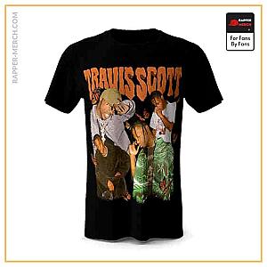 Travis Scott T-shirts - La Flame Travis Scott Butterflies Black Shirt RM0410