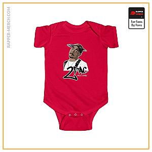 Tupac Shakur Baby Onesies - Rapper 2Pac Makaveli Black Bandana Art Baby Toddler Onesie RM0310