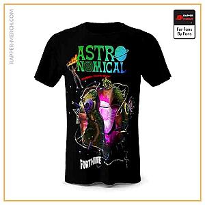 Travis Scott T-shirts - Astronomical Fortnite Cactus Jack Black Shirt RM0410