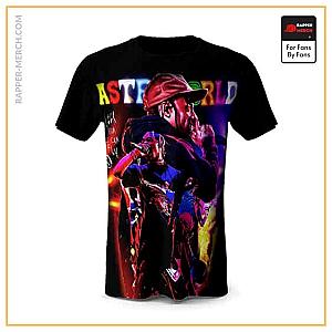 Travis Scott T-shirts - Travis Scott Rap Performance Retro Color Tees RM0410