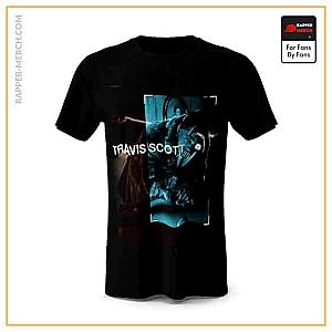 Travis Scott T-shirts - Travis Scott Cropped Portrait Design T-Shirt RM0410