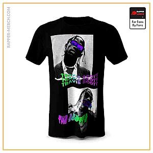 Travis Scott T-shirts - The Scotts Monochrome Art Travis Scott Tees RM0410