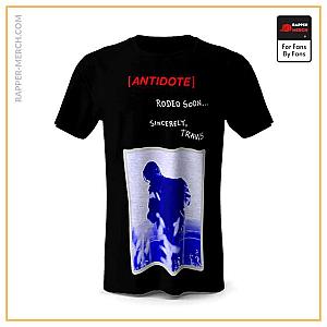 Travis Scott T-shirts - Antidote Travis Scott Letter Black T-Shirt RM0410