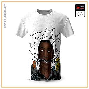 Travis Scott T-shirts - Bad Guy Travis Scott Trippy Hooks T-Shirt RM0410