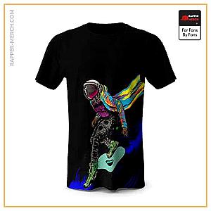 Travis Scott T-shirts - Astronaut Cartoon Travis Scott Black T-Shirt RM0410