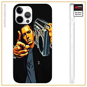 Eminem Cases - Eminem With His Boombox Badass Black iPhone 12 Case RM0310