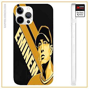 Eminem Cases - Hip-Hop Rap Icon Eminem Name Logo Yellow iPhone 12 Cover RM0310