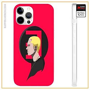 Eminem Cases - Eminem's Side View Portrait And Logo Torch Red iPhone 12 Case RM0310