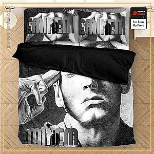 Eminem Bedding Sets - Eminem Mind Focus Charcoal Image Monochrome Bed Linen RM0310