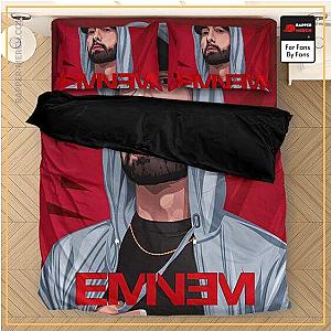 Eminem Bedding Sets - Awesome Hip Hop Rapper Eminem Fan Art Red Bedclothes RM0310