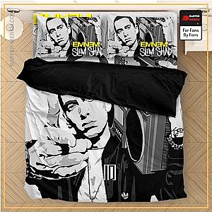 Eminem Bedding Sets - Eminem Holding His Boombox Art Gray Slim Shady Bed Linen RM0310