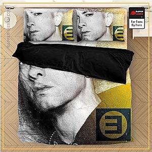 Eminem Bedding Sets - Eminem Monochrome Image And Icon With Yellow Hue Bed Linen RM0310