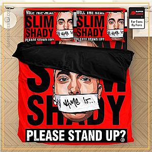 Eminem Bedding Sets - Will The Real Slim Shady Please Stand Up Red Bedclothes RM0310