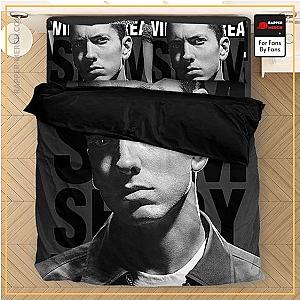 Eminem Bedding Sets - The Real Slim Shady Lyrics Eminem Stoic Face Gray Bed Linen RM0310