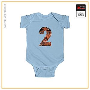 Tupac Shakur Baby Onesies - Number 2 Tupac Makaveli Symbolic Pop Art Baby Onesie RM0310