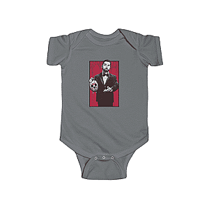 Eminem Baby Onesies - Music To Be Murdered By Eminem Holding Mask Baby Romper RM0310