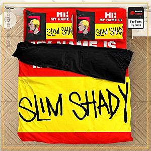 Eminem Bedding Sets - My Name Is Slim Shady Eminem Logo Red And Yellow Bed Linen RM0310