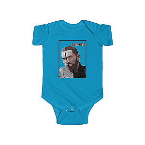 Eminem Baby Onesies - Young Old Slim Shady Eminem Half Face Portrait Baby Onesie RM0310