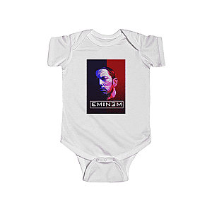 Eminem Baby Onesies - Marshall Mathers Eminem Two-Shade Portrait Baby Onesie RM0310