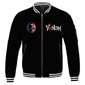 Eminem Jackets - Rap Icon Eminem Venom Illustration Cool Black Bomber Jacket RM0310