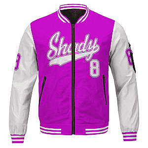 Eminem Jackets - Shady 8 Marshall Mathers Logo Cool Purple Letterman Jacket RM0310