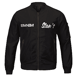 Eminem Jackets - Marshall Mathers Eminem Stan Boxing Gym Black Bomber Jacket RM0310