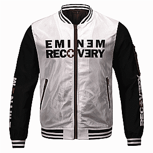 Eminem Jackets - Marshall Mathers Eminem Recovery Album Logo Varsity Jacket RM0310