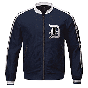 Eminem Jackets - Marshall Mathers Eminem D12 Logo Dope Navy Bomber Jacket RM0310