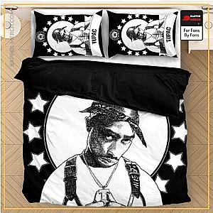 Tupac Shakur Bedding Sets - Tupac Amaru Shakur Black White Artistic Design Cool Bedding Set RM0310