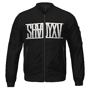 Eminem Jackets - Shady XV Hockey Mask &amp; Chainsaw Badass Eminem Bomber Jacket RM0310