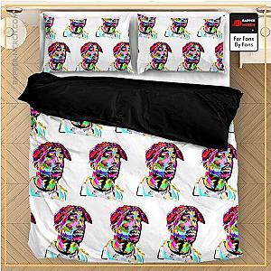 Tupac Shakur Bedding Sets - 2pac Shakur Rainbow Colors Paint Effect Amazing Bedding Set RM0310