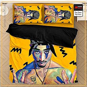 Tupac Shakur Bedding Sets - Tupac Amaru Shakur West Side Orange Design Cool Bedding Set RM0310