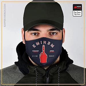 Eminem Face Masks - Eminem Slim Shady Middle Finger Blue Cloth Face Mask RM0310