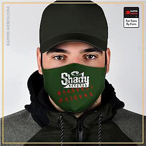 Eminem Face Masks - Marshall Mathers Shady Records Logo Green Cloth Face Mask RM0310