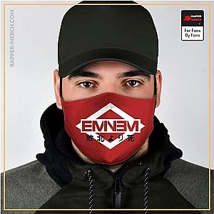 Eminem Face Masks - Hip-Hop Rapper Eminem Typography Art Red Face Mask RM0310