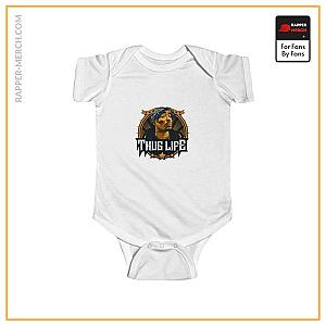 Tupac Shakur Baby Onesies - Tupac Shakur Thug Life Golden Icon Baby Toddler Bodysuit RM0310