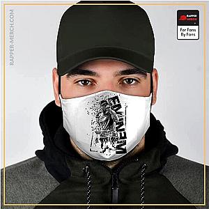 Eminem Face Masks - American Rapper Eminem Artwork White Cloth Face Mask RM0310