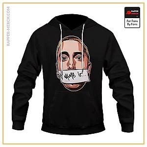 Eminem Hoodies - Eminem Head Art My Name Is Slim Shady Black Hoodie Jacket RM0310