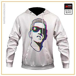 Eminem Hoodies - Rap God Eminem Trippy Glitch Head Artwork Dope Hoodie Jacket RM0310