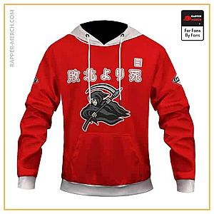 Eminem Hoodies - Eminem Kamikaze Grim Reaper Japanese Art Red Pullover Hoodie RM0310