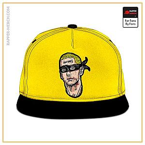 Eminem Caps - Awesome Slim Shady Cartoon Head Art Yellow Snapback Cap RM0310