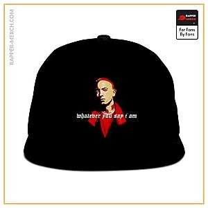 Eminem Caps - Whatever You Say I am Eminem Portrait Black Snapback Cap RM0310