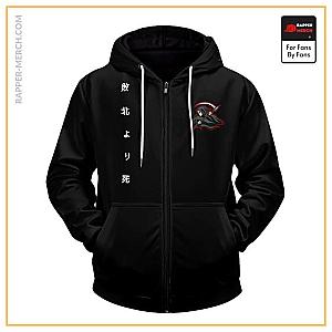 Eminem Zipped Hoodies - Marshall Mathers Eminem Death Over Defeat Zip Up Hoodie RM0310