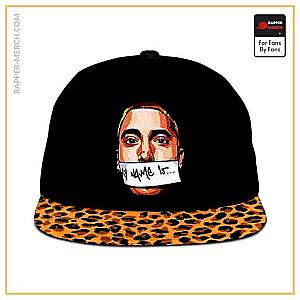 Eminem Caps - Eminem Head Art My Name Is Slim Shady Leopard Print Snapback RM0310