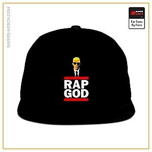 Eminem Caps - Eminem Rap God Minimalist Art Awesome Black Snapback Cap RM0310