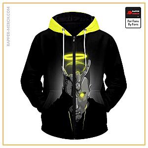 Eminem Zipped Hoodies - Rap God Eminem Devil Horns And Angel’s Halo Epic Zip Hoodie RM0310