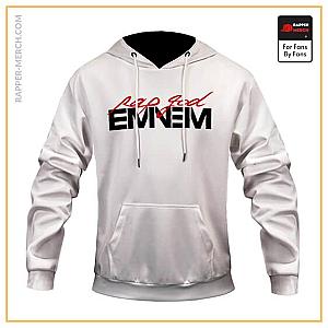 Eminem Hoodies - Rap God Marshall Mathers Eminem Silhouette White Hoodie RM0310