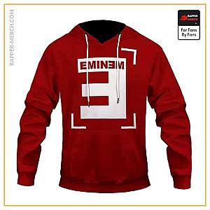 Eminem Hoodies - Marshall Mathers Eminem Reversed E Logo Red Hoodie Jacket RM0310