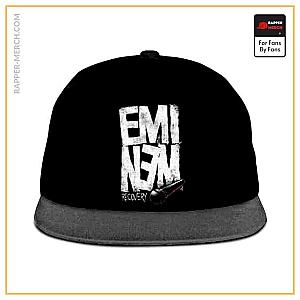 Eminem Caps - Eminem Studio Album Recovery Mic Art Black Snapback RM0310