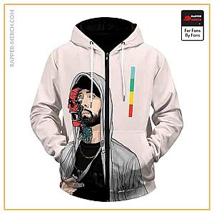 Eminem Zipped Hoodies - Rapper Eminem Marshall Mathers Dope Art Zip-Up Hoodie RM0310